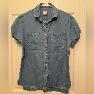 A new day button down short sleeve shirt